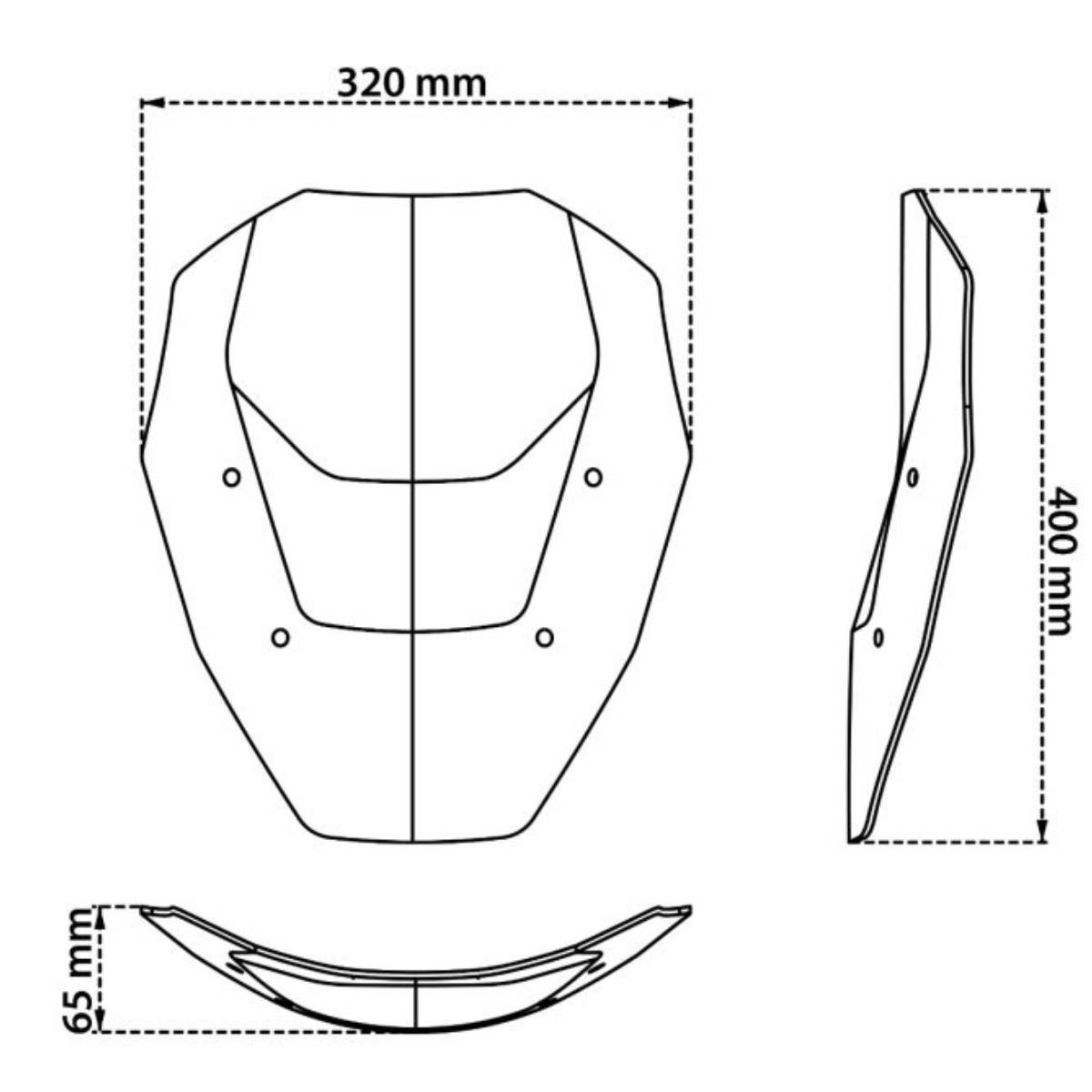 Parabrisas rally version sin radar BMW R1300GS 2024-